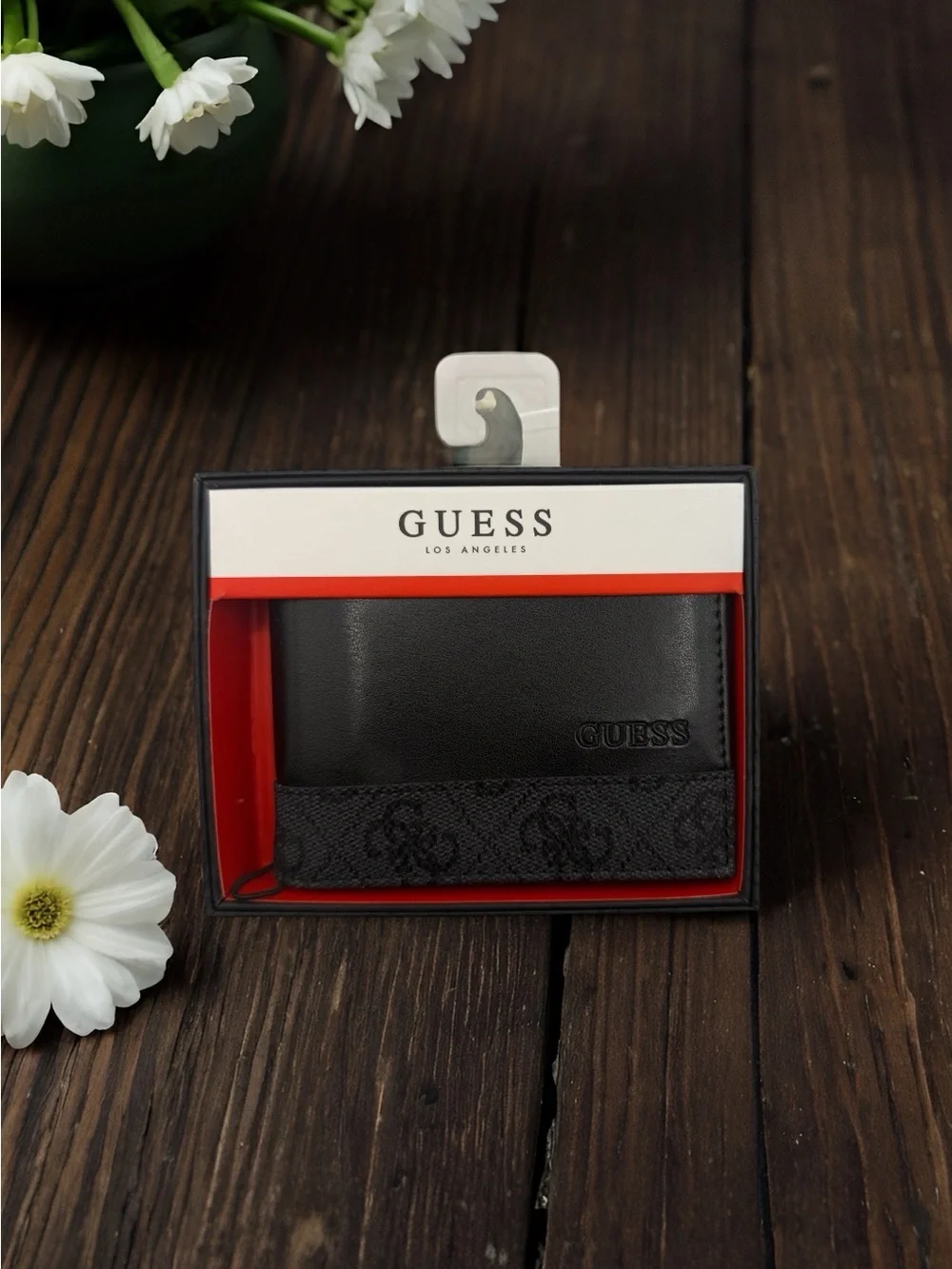 Guess Men's Leather Credit Card ID Wallet Bifold NWT